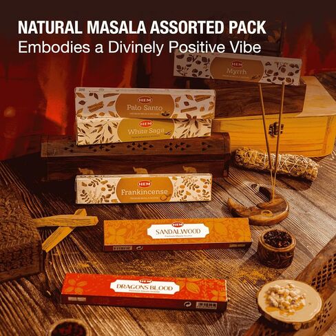 Hem Incense -12 Box Best Variety Pack 20 Sticks Each - 240 Sticks - 240g - 45+min Burn… in Kuwait