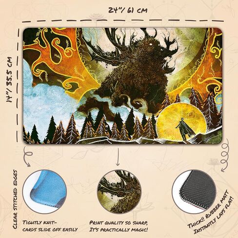 Paramint Natural Order (مخيط) - مفرش لعب MTG من Anato Finnstark، LOTR Lord of The Rings - متوافق مع مفرش اللعب Magic The Gathering - Play MTG، YuGiOh، TCG - تصميمات وإكسسوارات أصلية in Saudi Arabia