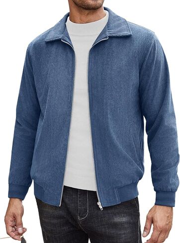 سترة رجالية كاجوال من COOFANDY خفيفة الوزن بسحاب وسترة كلاسيكية بياقة منفوخة in Kuwait