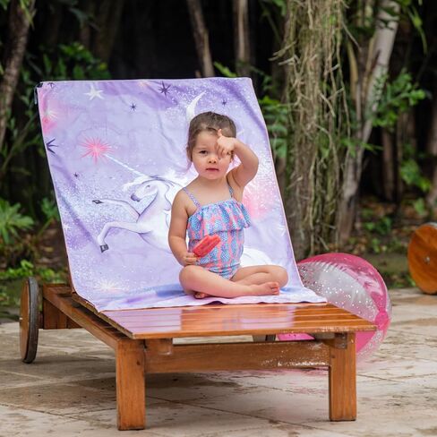 PRIS+SAND Mermaid Quick Dry Beach Towel & Pouch for Kids | Sandproof, Compact Microfiber Towels | Pink - 30" x 60" | Gift for Boys, Girls in Saudi Arabia