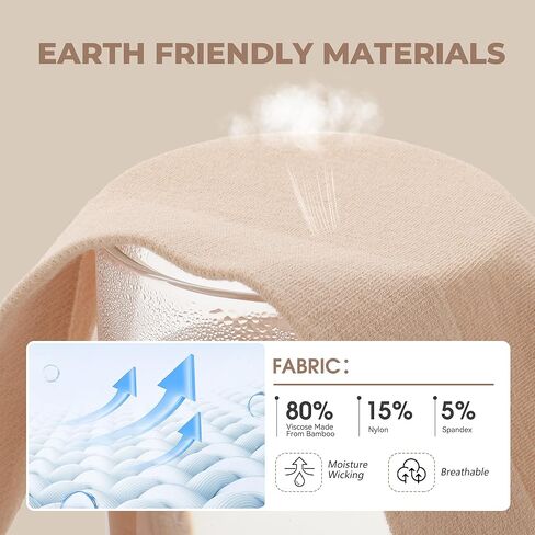 BAMBOO COOL Women's Thongs Seamless Moisture-Wicking Breathable Underwear High Stretchy Mid Waisted Panties Tagless 6 Pack in Kuwait