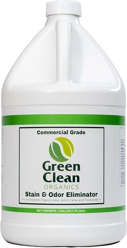 Green Clean Organics Stain & Odor Eliminator For Strong Odor - Enzyme Cleaner and Urine Remover - Dog Supplies and Puppy Essentials - Spot Cleaner Stain Remover and Carpet Deodorizer in Saudi Arabia