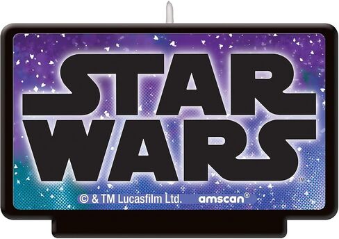 شمعة عيد ميلاد متعددة الألوان من Star Wars Galaxy of Adventures - مقاس 11.43 سم، قطعة واحدة - مثالية لتزيين كعكة الاحتفالات المجرية in Kuwait