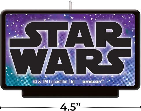 شمعة عيد ميلاد متعددة الألوان من Star Wars Galaxy of Adventures - مقاس 11.43 سم، قطعة واحدة - مثالية لتزيين كعكة الاحتفالات المجرية in Kuwait