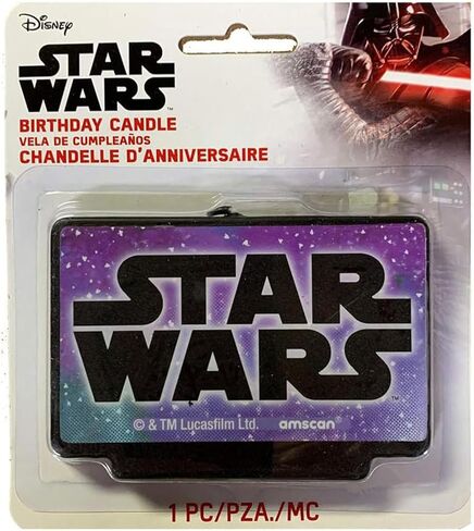 شمعة عيد ميلاد متعددة الألوان من Star Wars Galaxy of Adventures - مقاس 11.43 سم، قطعة واحدة - مثالية لتزيين كعكة الاحتفالات المجرية in Kuwait