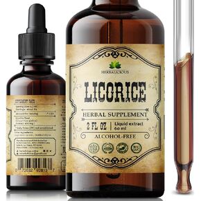 Licorice Root Extract – 2 FL OZ, Glycyrrhiza Glabra, Herbal Supplement for Digestion, Respiratory Health, Fatigue & Immune Support, Non-GMO