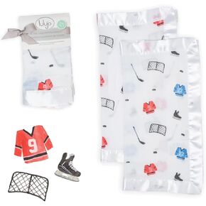 Lulujo Security Lovey Blankets Unisex Softest Breathable Cotton Muslin Security Blanket Set with Silky Satin Trim| Neutral Comforting Blanket for Girls & Boys| 16in x 16in| Daisies