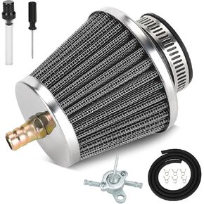 35mm (1-3/8") Air Filter Compatible with Taotao Coolster 110cc 125cc Baja Sunl Apollo SSR ATV Quad 4 Wheeler 50cc 70cc 90cc CRF50 Go Kart Pit Dirt Bike Parts Petcock Fuel Shut Off Valve