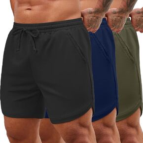 COOFANDY Mens 2 Pack Gym Workout Shorts Muscle Fit Lightweight Training Pants Bodybuilding Sports Jogger with Pockets in Saudi Arabia