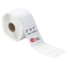 ملصقات النقل الحراري TAPE LOGIC Fanfold مقاس 4 بوصات × 6 بوصات بيضاء (5000-pk) ذاتية اللصق لجميع الأغراض ملصق فارغ للطابعة الحرارية واللوازم المكتبية للعناوين والشحن والبريد