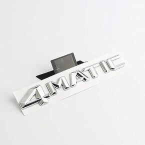 1 قطعة لسيارة الجانب الحاجز الخلفي الجذع شعار شارة الكروم ملصق لاصق لامع ورائع سيارة 3D 4MATIC شعار ABS رسالة شعار صائق (4matic-الفضة - نمط 1)