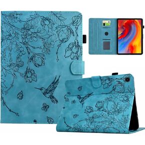 حافظة KEROM لجهاز Samsung Galaxy Tab A9 Plus/A9+ 11 بوصة 2023 (SM-X210/X216/X218)، غطاء فوليو بحامل عرض متعدد الزوايا من جلد البولي يوريثان لجهاز Galaxy Tab A9+ Tablet 11 بوصة، تنبيه/نوم تلقائي - الطائر الطنان