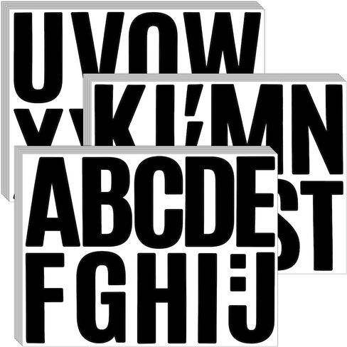 Bemeol 30 Sheets Letter Stickers 4 Inch Alphabet Letter Stickers Self Adhesive Letters Stickers for Classroom Home Decor(Multi) in Kuwait