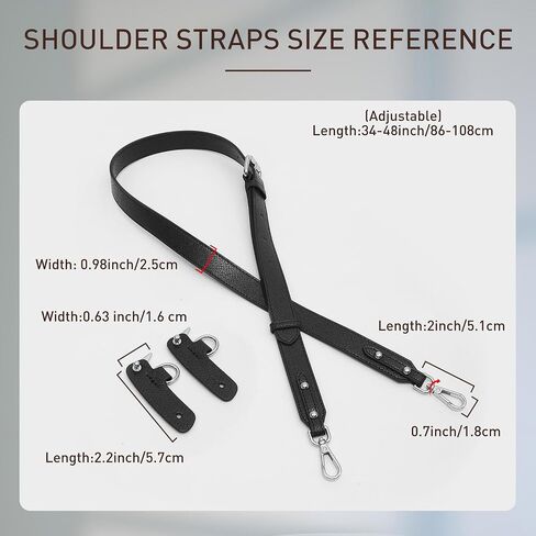 ترقية 4 أبازيم استبدال حزام المحفظة متوافق مع حقيبة Longchamp S / M / L، مجموعة تحويل حزام حقيبة جلدية مضادة للانزلاق، حقائب اليد حزام الكتف عبر الجسم 34-41 بوصة قابل للتعديل للنساء (بني) in Kuwait