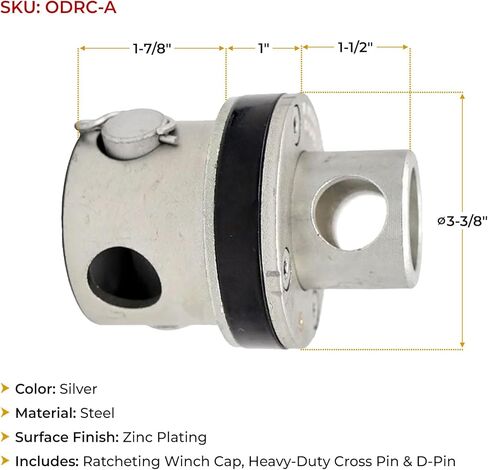 Mytee Products Overdrive Ratcheting Cap - Use to Convert Any Winch into a Ratching Winch by Adding Overdrive Ratching Cap (Fits Most Trailers) in Kuwait