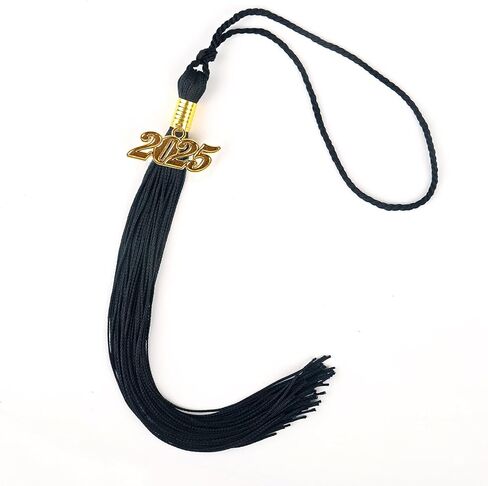 2024 Tassel Graduation with Gold Charm 9" Single and Multiple Color for Ceremony, Photo, Party Graduation Tassel 2024 Gift Idea (Gold) in Kuwait