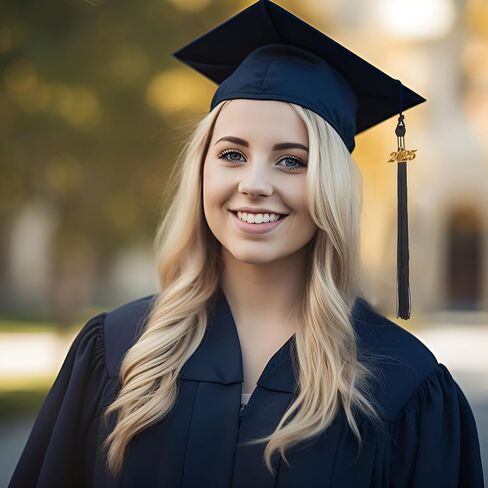 2024 Tassel Graduation with Gold Charm 9" Single and Multiple Color for Ceremony, Photo, Party Graduation Tassel 2024 Gift Idea (Gold) in Kuwait
