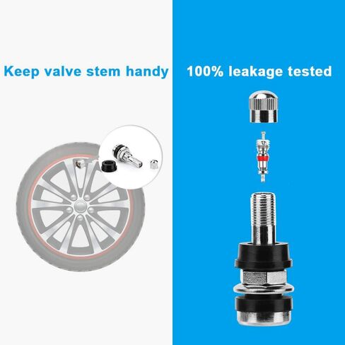 Riseuvo 5pcs TR413 Tire Valve Stem - Rubber Snap-in Valve Stems, Tire Valve for 0.453 Inch Rim Hole (TR413) in Kuwait