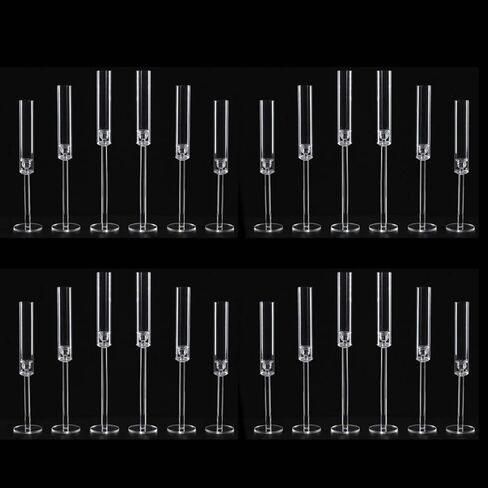 6 قطع من حاملات الشموع الأكريليك من Vincidern للطاولة، حامل شموع مستدقة لديكور الزفاف، غرفة الطعام، الهالوين، حامل شمعدان ديكور عيد الميلاد، مجموعة حامل شموع مستدقة in Kuwait