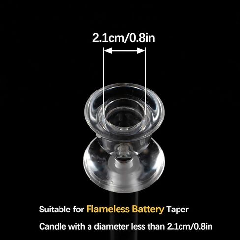 6 قطع من حاملات الشموع الأكريليك من Vincidern للطاولة، حامل شموع مستدقة لديكور الزفاف، غرفة الطعام، الهالوين، حامل شمعدان ديكور عيد الميلاد، مجموعة حامل شموع مستدقة in Kuwait