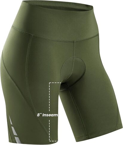 Womens Padded Bike Shorts 4D Padding Cycling Shorts with Zipper Pockets Riding Bicycle Cycle Road Biking Underwear in Kuwait