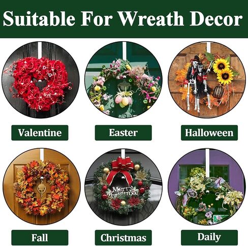 Wreath Hanger for Front Door, Adjustable Black Wreath Hanger from 15 to 25 Inches Wreath Hanger, 20 lbs Larger Door Upgrade Wreath Hanger Christmas Wreaths Decorations Hook in Kuwait