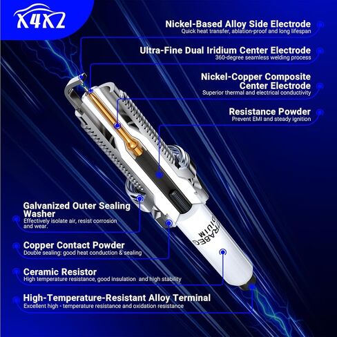 UF603 Ignition Coil & 97390 Double Iridium Spark Plug For 08-12 HONDA Accord,08-17 Honda Odyssey,12 Honda Crosstour/09-12 Acura Rl,09-14 Acura Tl,10-14 Acura Tsx Replaces# 5C1681 52-2036 IC693 C1624 in Kuwait