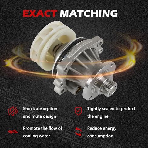 Engine Water Pump Kit AW5104 4.8L 5.3L 6.0L Compatible with Chevy 1999-2006 Express Silverado Suburban for GMC 99-06 Savana/Yukon W3500 W4500 w/Metal Gaskets Gasket in Kuwait