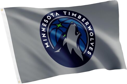 Minnesota Timberwolves Flag NBA 100% Polyester Indoor Outdoor 3x5 feet National Basketball Association Team Flags (Flag #1) in Kuwait