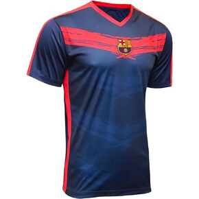Icon Sports Boy's Barcelona Training Jersey, Licensed Barcelona Youth Sizes Soccer Shirt