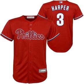 Bryce Harper Philadelphia Phillies MLB Kids 4-7 Red Alternate Player Jersey in Saudi Arabia