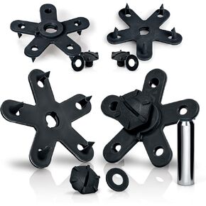 Eagle Klaw 2.0 Floor Mat Clips (8 Sets) for Car Mats and Floor Liners - Made in USA Car Accessories - Black - 4 Car Floor Mats kit Without Cutter