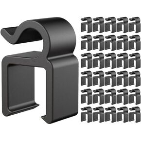NOLITOY 40pcs Microphone Clips, Universal Mic Cord Clamp Plastic Arm Clip Microphone for Cable Organizer