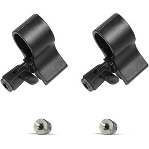 2 Pack Microphone Clip Mount Mic Holder Stand Multi-angle Adjustable Clamp Cradle with 5/8" 3/8" Threaded Adapter for MIC Stands Base Desk Suspension Boom Scissor Arm Stander Gooseneck