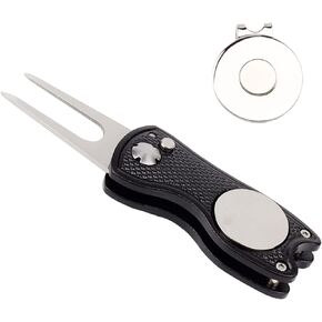 Golf Divot Tool with Ball Marker Magnetic Hat Clip Golf Court Accessories Gifts for Men Women Golfer