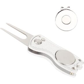 Golf Divot Tool with Ball Marker Magnetic Hat Clip Golf Court Accessories Gifts for Men Women Golfer