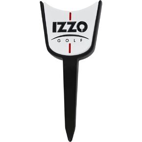 أداة إصلاح IZZO Golf Single Prong Golf Divot - أداة إصلاح علامات ملعب الجولف السوداء مع علامة كروية