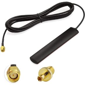 Wlaniot 4G LTE GSM Antenna Omni-Directional 700-2600MHZ Adhesive Mount Antenna with SMA Male Connector for Car Vehicle Hotspot Router Gateway Modem 10ft