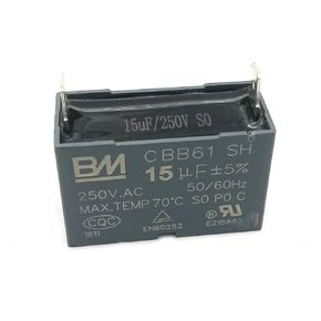 CBB61 AC Capacitor 250V AC 15uF 50/60Hz for UL/RU Listed Motor Capacitor