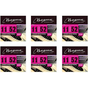 Magma - Acoustic Guitar Strings - 3 Sets of 09-46 Gauge Ultra Light Phosphor Bronze Acoustic Strings (.009" - .046") - GA100PB