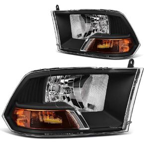 مجموعة المصابيح الأمامية DWVO متوافقة مع 2009-2012 Dodge Ram 1500 2500 3500 Pickup Dual Beam Model 09-12 استبدال المصابيح الأمامية (ليس لنماذج المصابيح الأمامية لجهاز العرض في المصنع ونموذج الشعاع الرباعي) in Kuwait