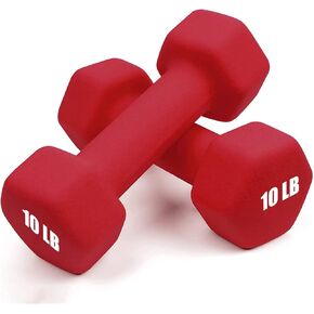 Portzon 10 Colors Options Compatible with Set of 2 Neoprene Dumbbell,1-15 LB, Anti-Slip, Anti-roll, Hex Shape