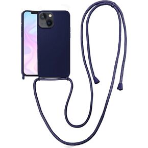 Crossbody Case for iPhone 6 Plus/7 Plus/8 Plus with Strap, iPhone Case with Adjustable Lanyard Rope, Drop Protection Silicone Phone Case for iPhone 6 Plus/7 Plus/8 Plus 5.5’’ Black