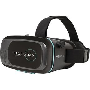 Utopia 360° VR Headset | 3D Virtual Reality Headset for VR Games, 3D Movies, and VR Apps - Compatible with iPhone and Android Smartphones (2018 Virtual Reality Headset Model) Black in Kuwait