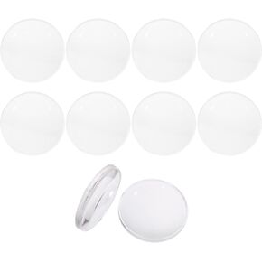 10Pcs Biconvex Lens Set, Optical Glass Lens Bi-Convex 37mm Diameter 3D VR Glasses Supplies for DIY Virtual Reality Headset