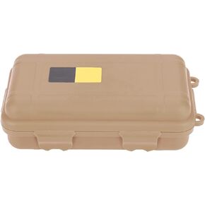 Qiilu Diving Dry Boxes D Nock Plastic Edc Outdoor Survival Waterproof Equipment Sealed Box Dustproof Pressure Proof (Tan Big) (19.5x19.5cm)