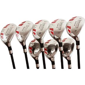 iDrive Hybrids Senior Men’s Golf All Complete Full Set, which Includes: #3, 4, 5, 6, 7, 8, 9, PW Senior Flex with Premium Arthritic Grip Right Handed Utility “A" Flex Clubs