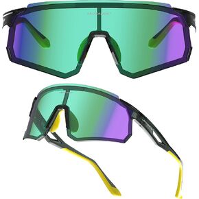 Polarized Sports Bike Glasses/Photochromic Cycling Glasses, UV400 Protection Clear Unisex Lens for Baseball Mountain