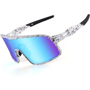 BangLong Polarized Cycling Glasses Sports Sunglasses, UV400 Protection, Men Women Running Fishing Driving Baseball Glasses
