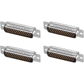 uxcell D-sub Connector Male Plug 44-pin 3-Row Port Terminal Breakout Solder Type for Mechanical Equipment CNC Computers Black Pack of 4